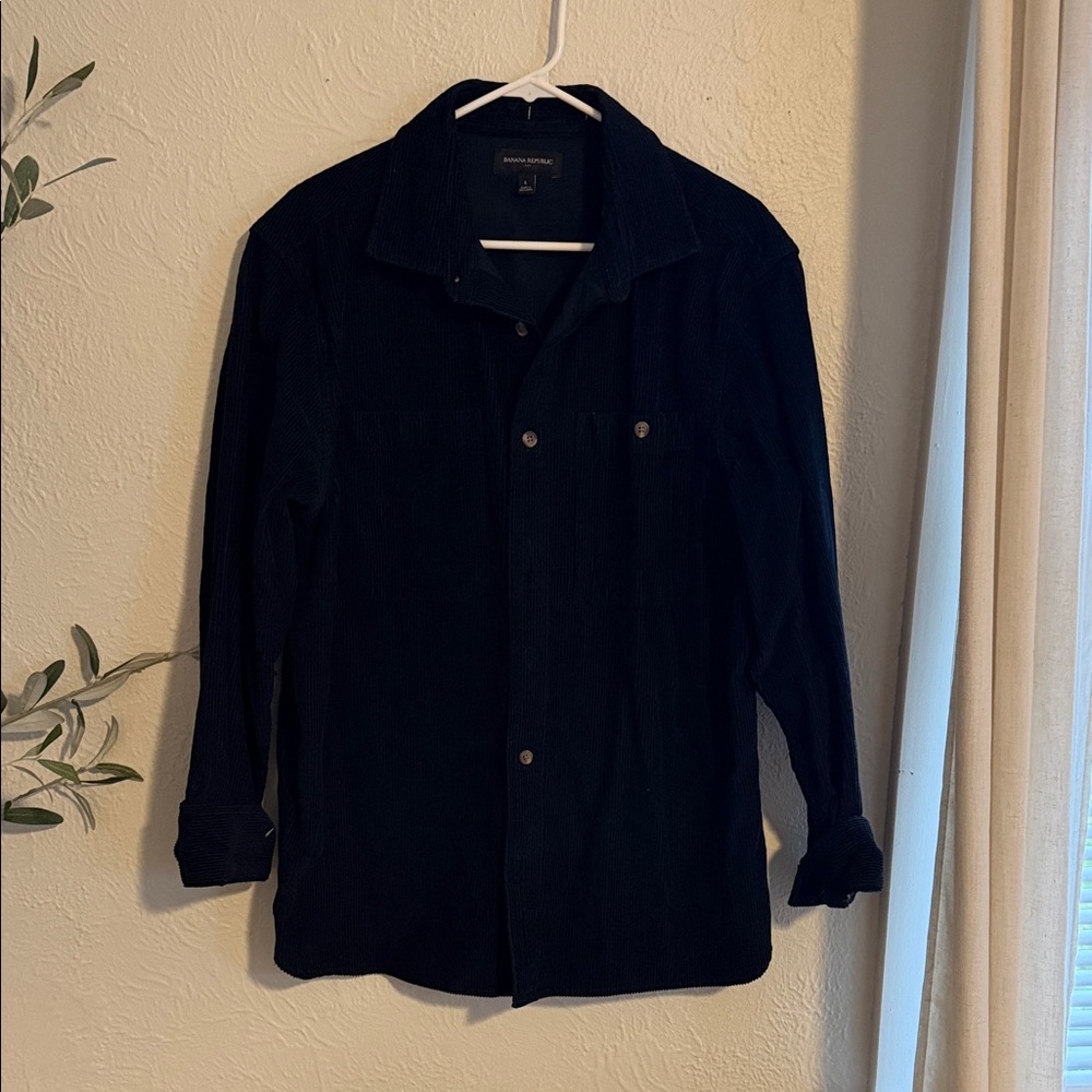 Banana Republic Men's Dark Corduroy Shirt Jacket